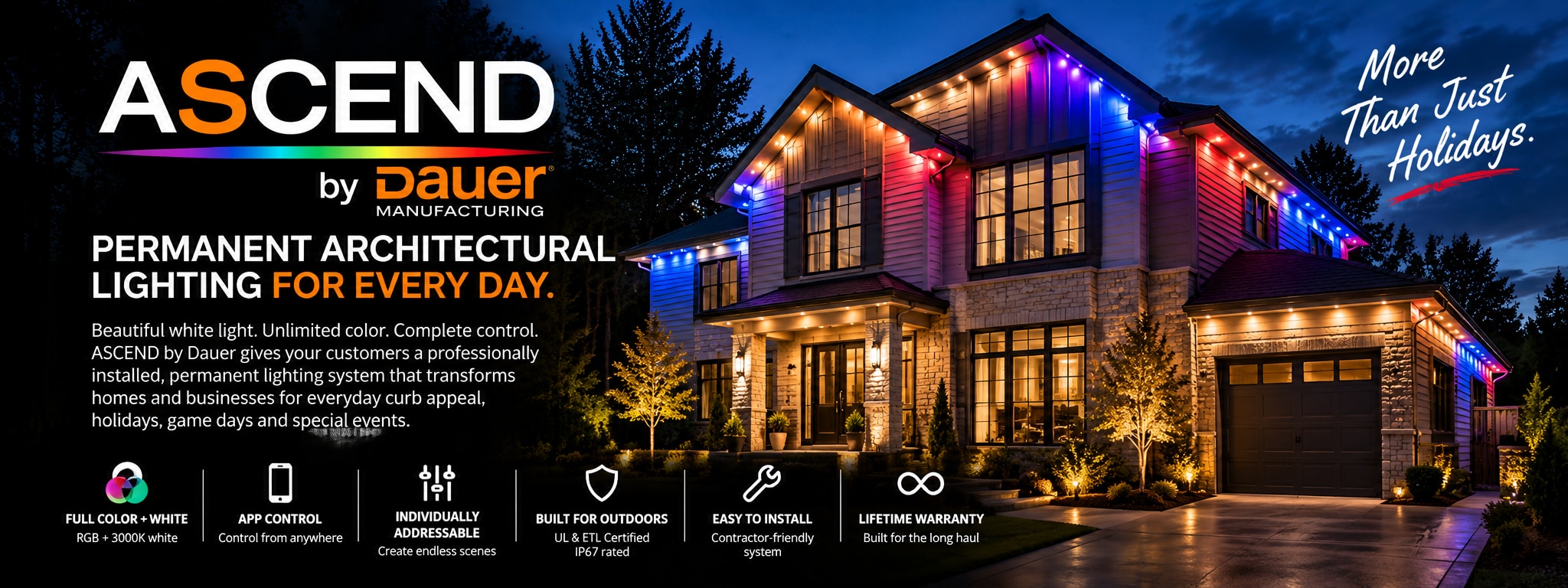 ASCEND by Dauer Permanent Architectural Lighting